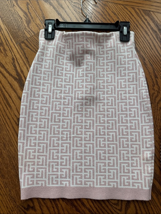 Balmain Dresses & Skirts - Balmain Women's Pink Patterned Knit Skirt